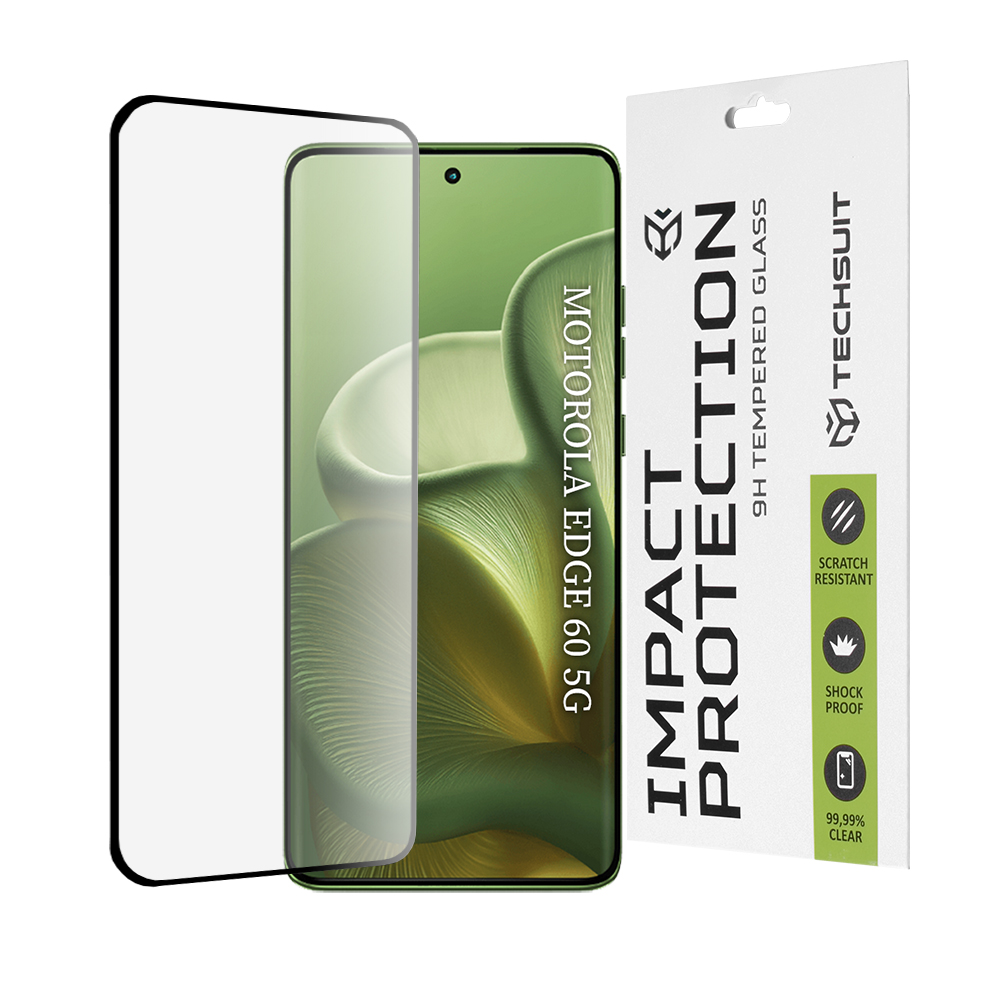 Капак за Motorola Edge 60 / Edge 60 Fusion - Techsuit 111D Full Cover / Full Glue Glass / 3D Curved Screen - Черен