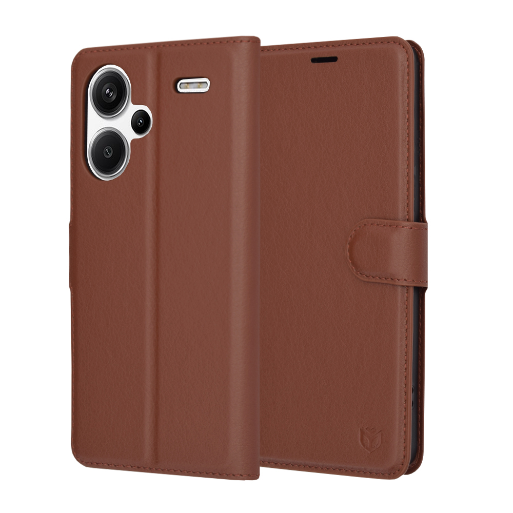 Калъф за Xiaomi Redmi Note 13 Pro+ 5G - Techsuit Leather Folio - Кафяв