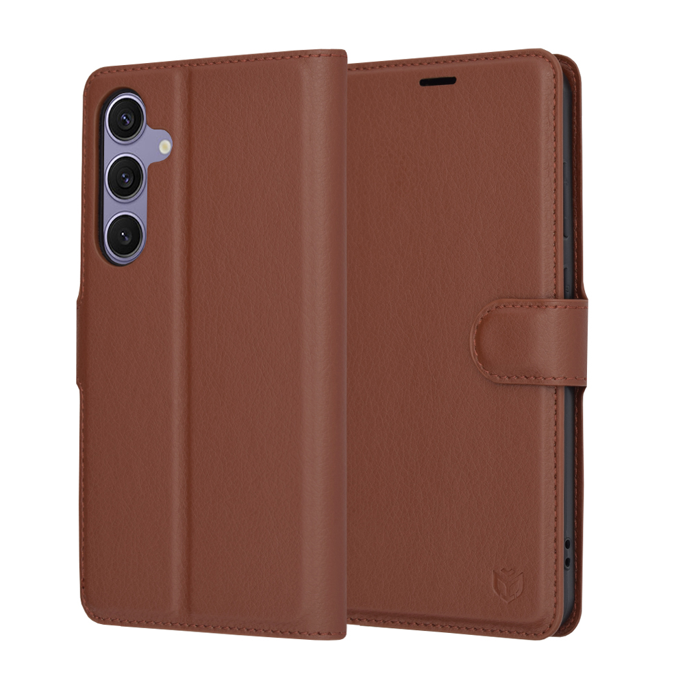 Калъф за Samsung Galaxy S24 Plus - Techsuit Leather Folio - Кафяв