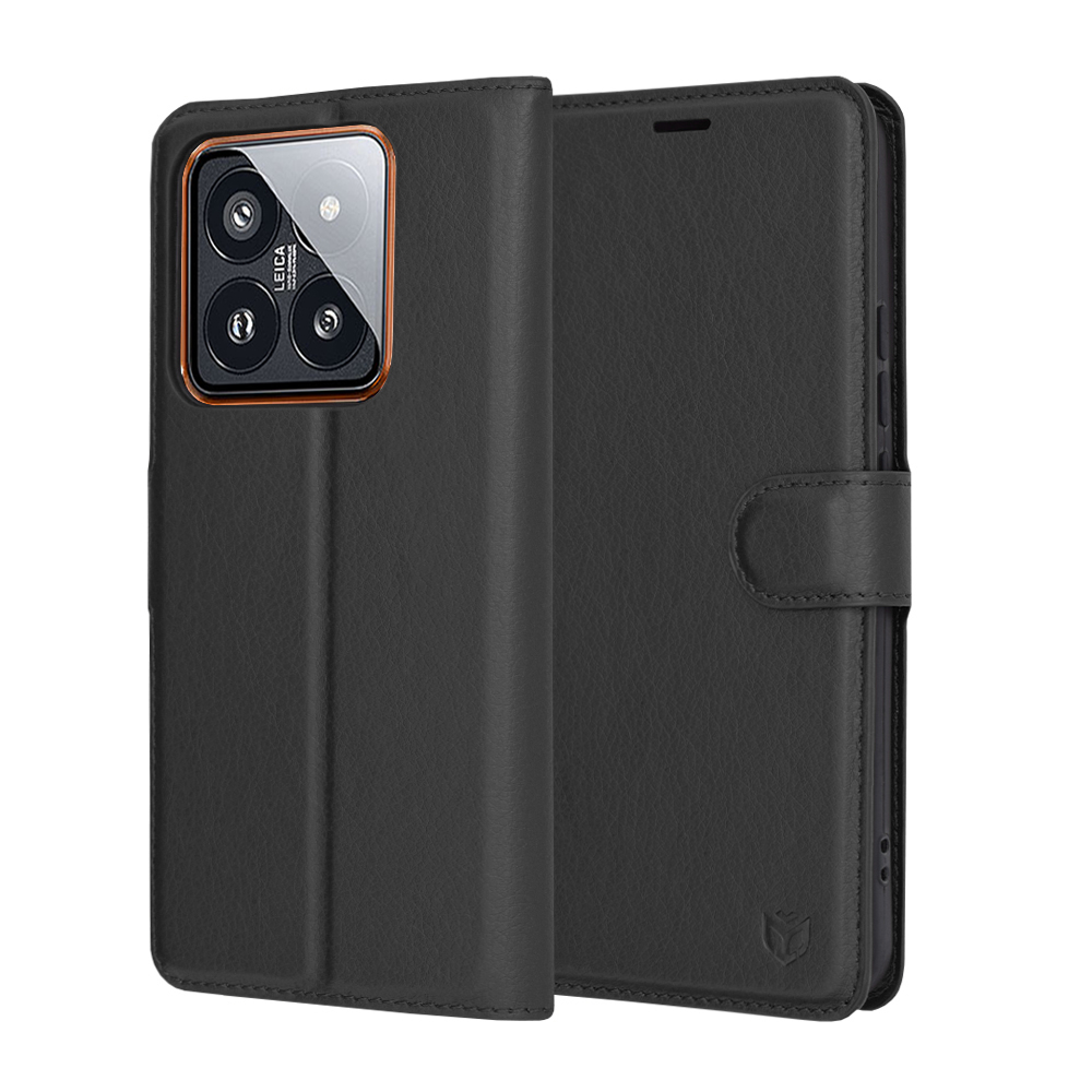 Калъф за Xiaomi 14 Pro - Techsuit Leather Folio - Черен