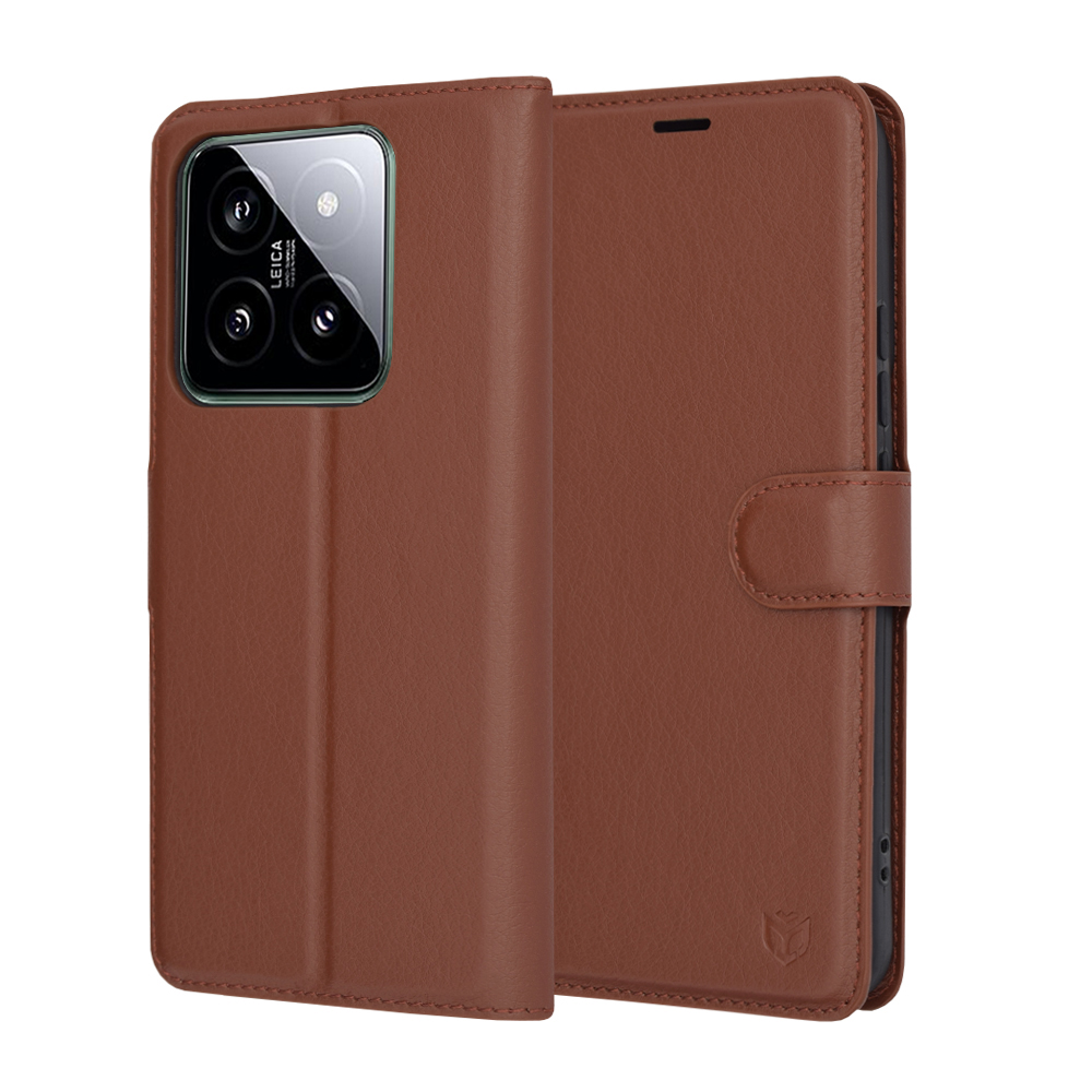Калъф за Xiaomi 14 - Techsuit Leather Folio - Кафяв