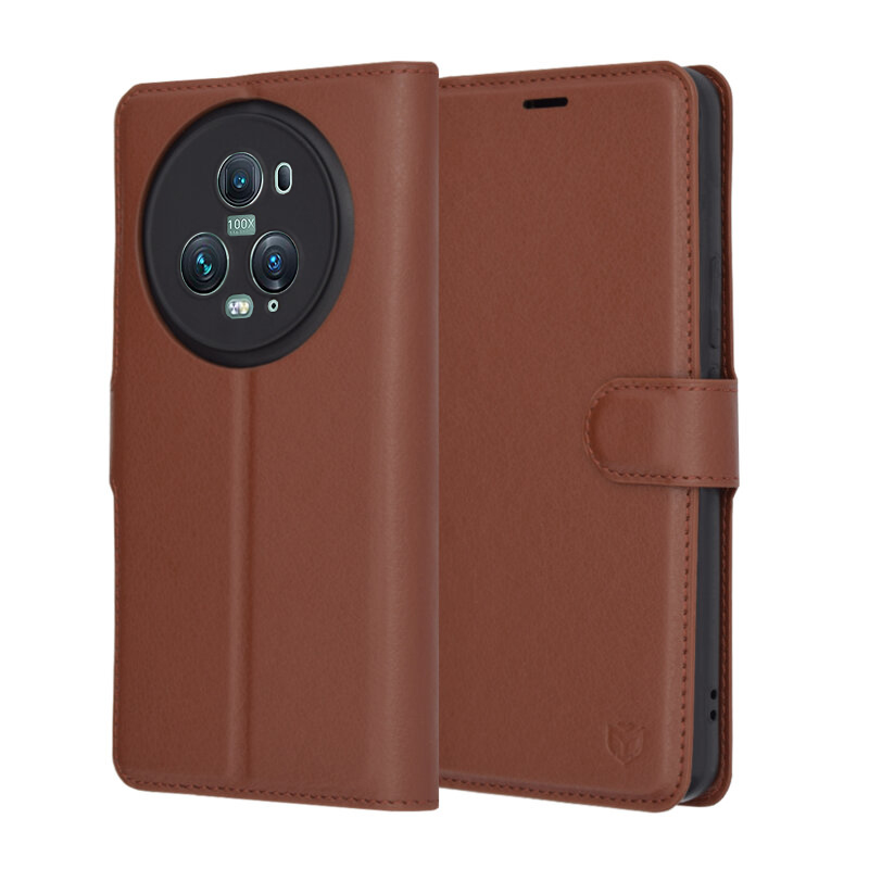 Калъф за Honor Magic5 Pro - Techsuit Leather Folio - Кафяв
