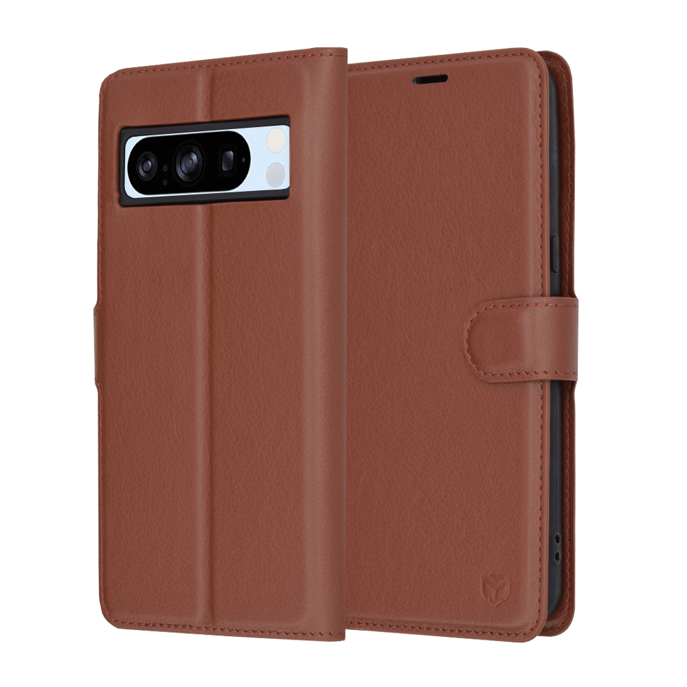 Калъф за Google Pixel 8 Pro - Techsuit Leather Folio - Кафяв