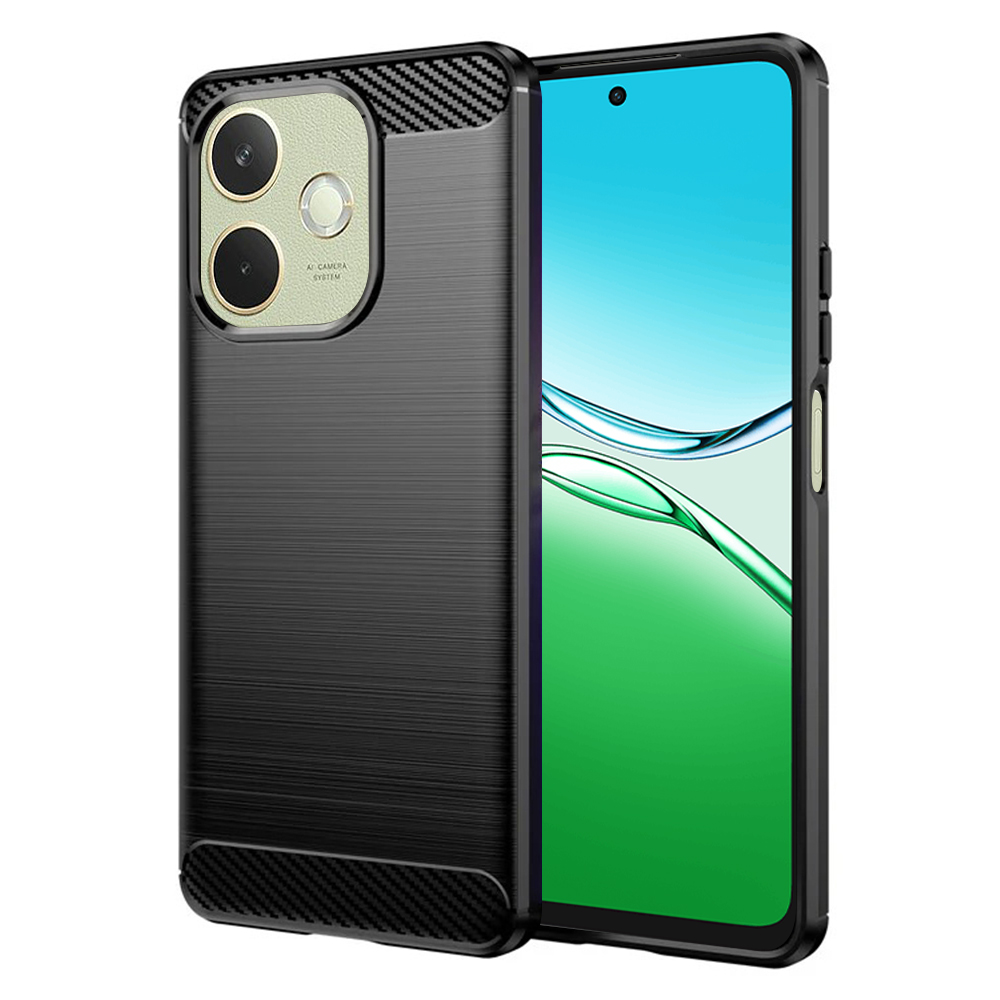 Калъф за Oppo A5 Pro 4G / A5 Pro 5G - Techsuit Carbon Silicone - Черен