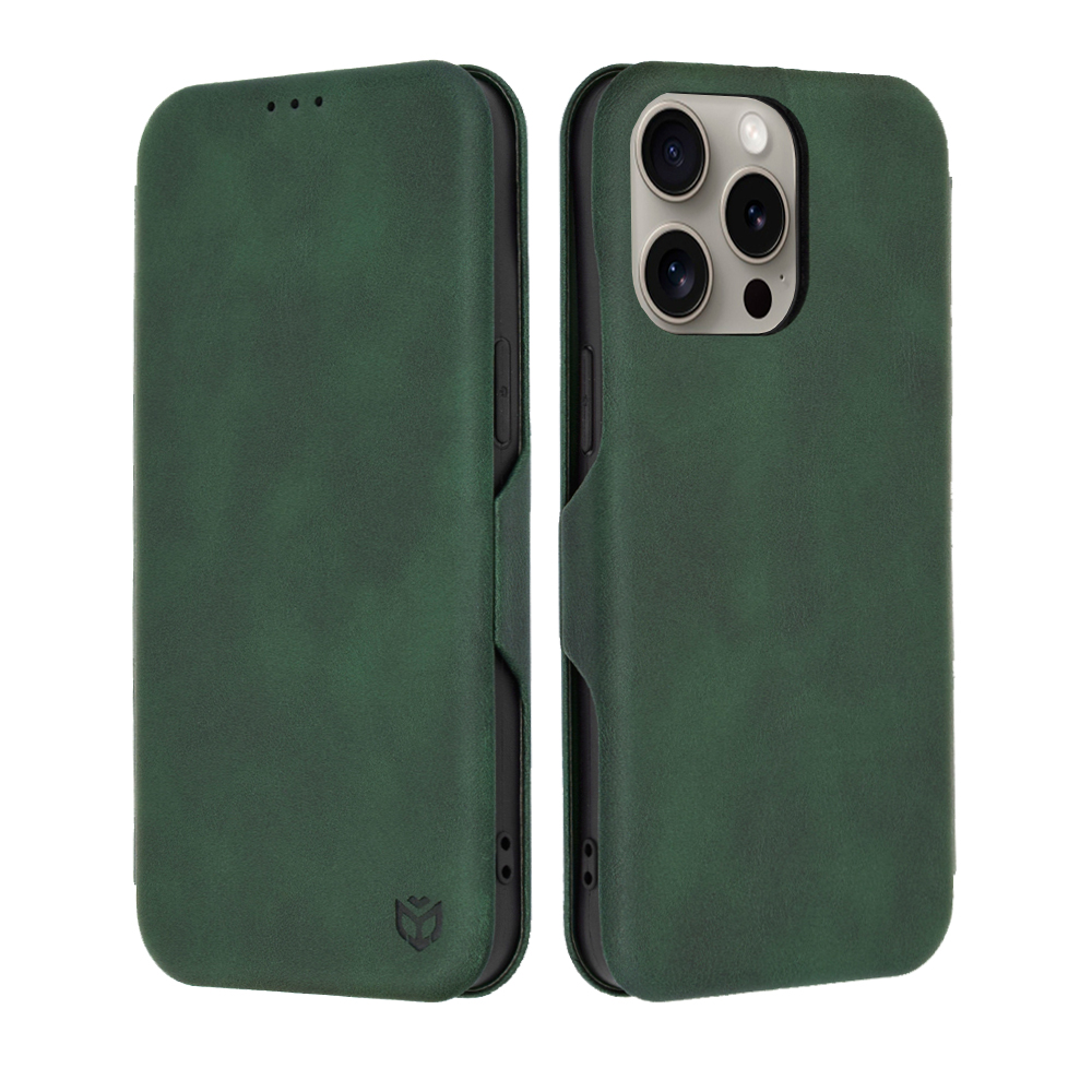 Калъф за iPhone 15 Pro Max Techsuit Safe Wallet Plus, зелен