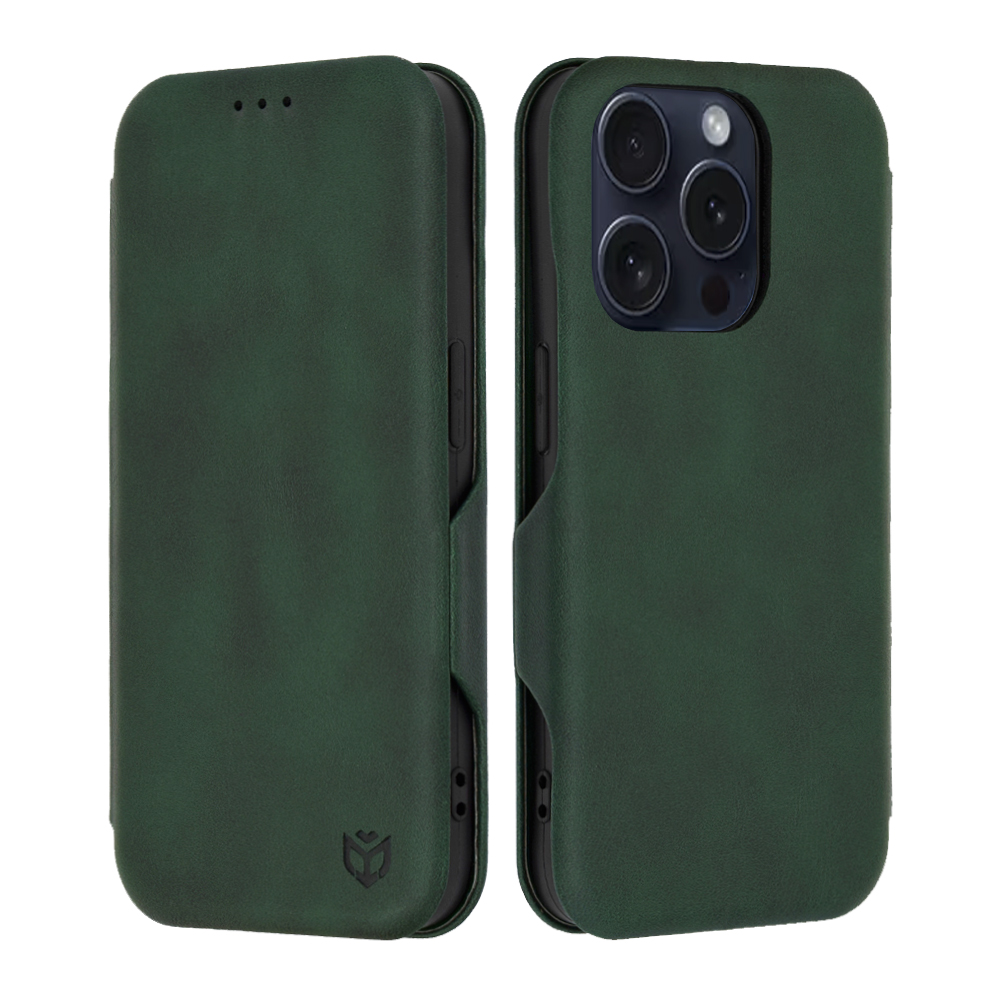 Калъф за iPhone 15 Pro Techsuit Safe Wallet Plus, зелен