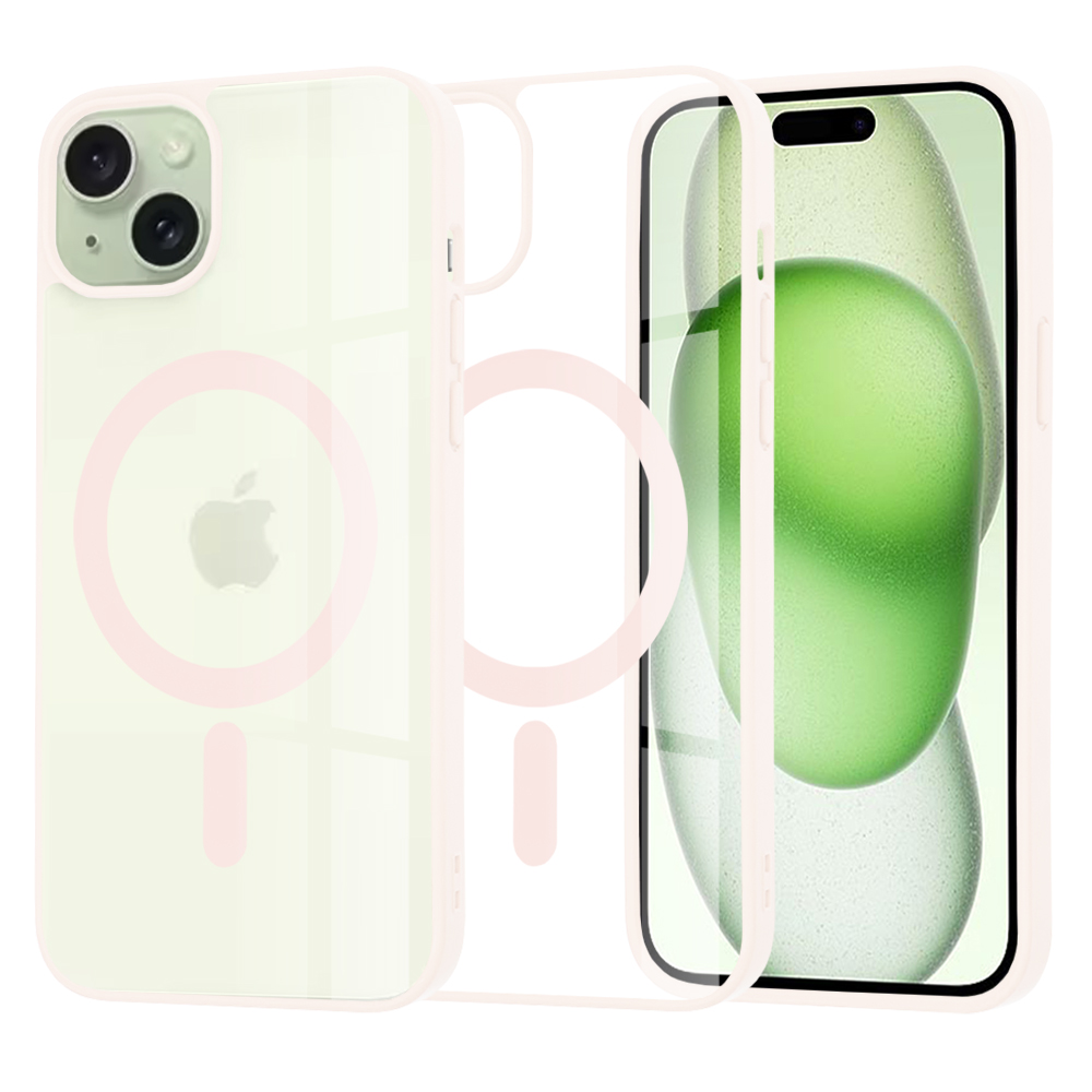 Калъф за iPhone 15 Plus - Techsuit MagSafe Pro - Nude Розов