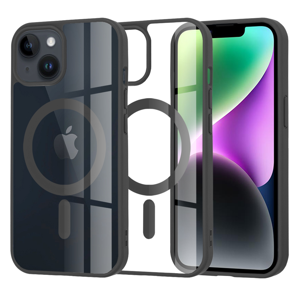 Калъф за iPhone 14 - Techsuit MagSafe Pro - Черен