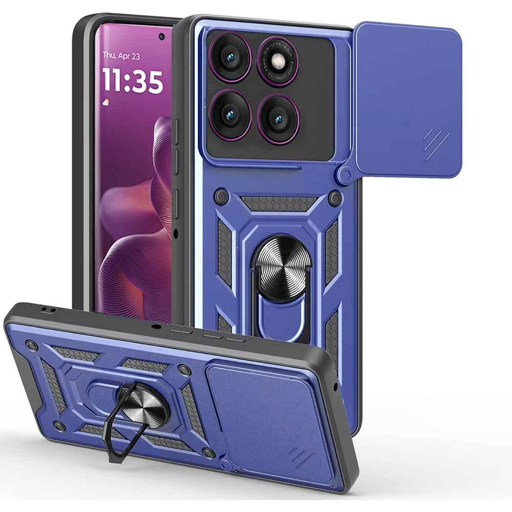 Калъф за Motorola Edge 60 Pro - Techsuit CamShield Series - Син