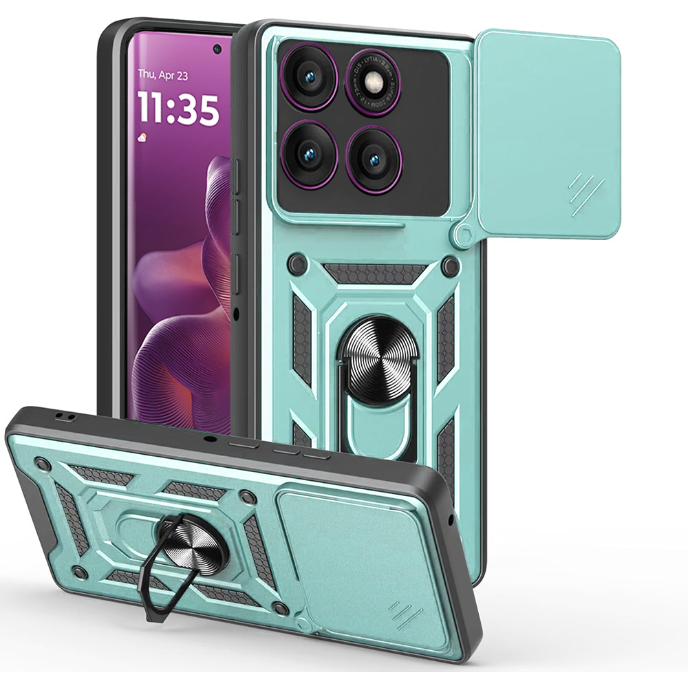 Калъф за Motorola Edge 60 Pro - Techsuit CamShield Series - Зелен