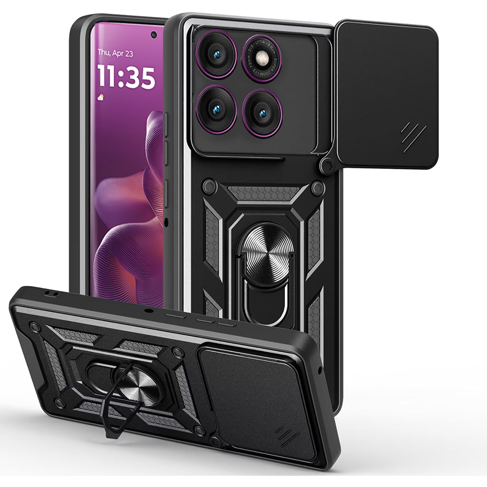 Калъф за Motorola Edge 60 Pro - Techsuit CamShield Series - Черен