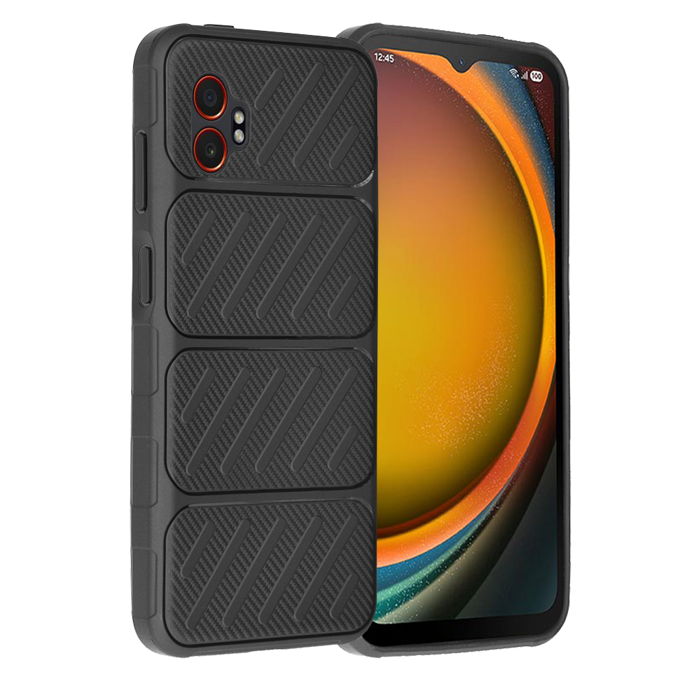 Калъф за Samsung Galaxy Xcover7 Pro - Techsuit CarbonFiber - Черен