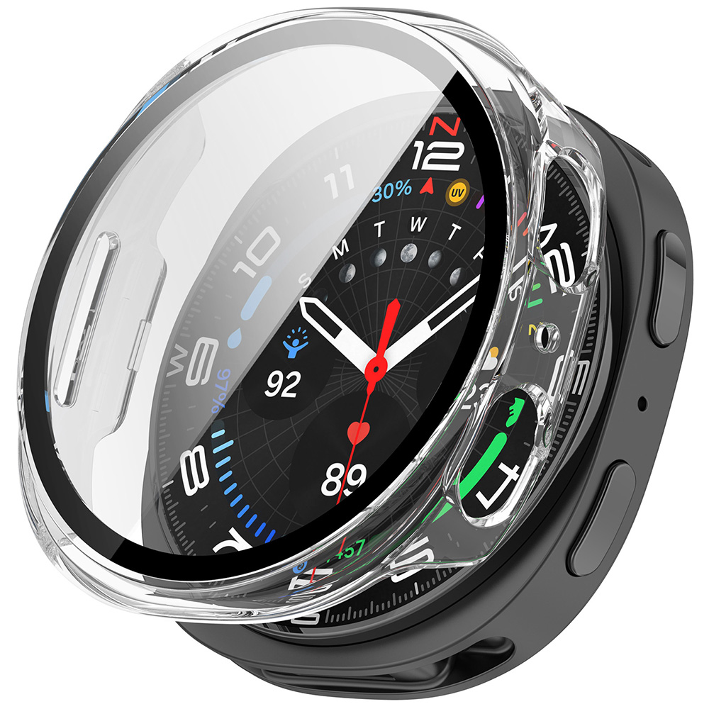 Калъф за Samsung Galaxy Watch8 40 мм + капак на калъфа - Techsuit Defense360 Pro - Прозрачен
