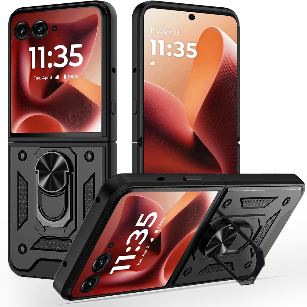 Калъф за Motorola Razr 60 Ultra / Razr 70 Ultra - Techsuit CamShield Series - Черен