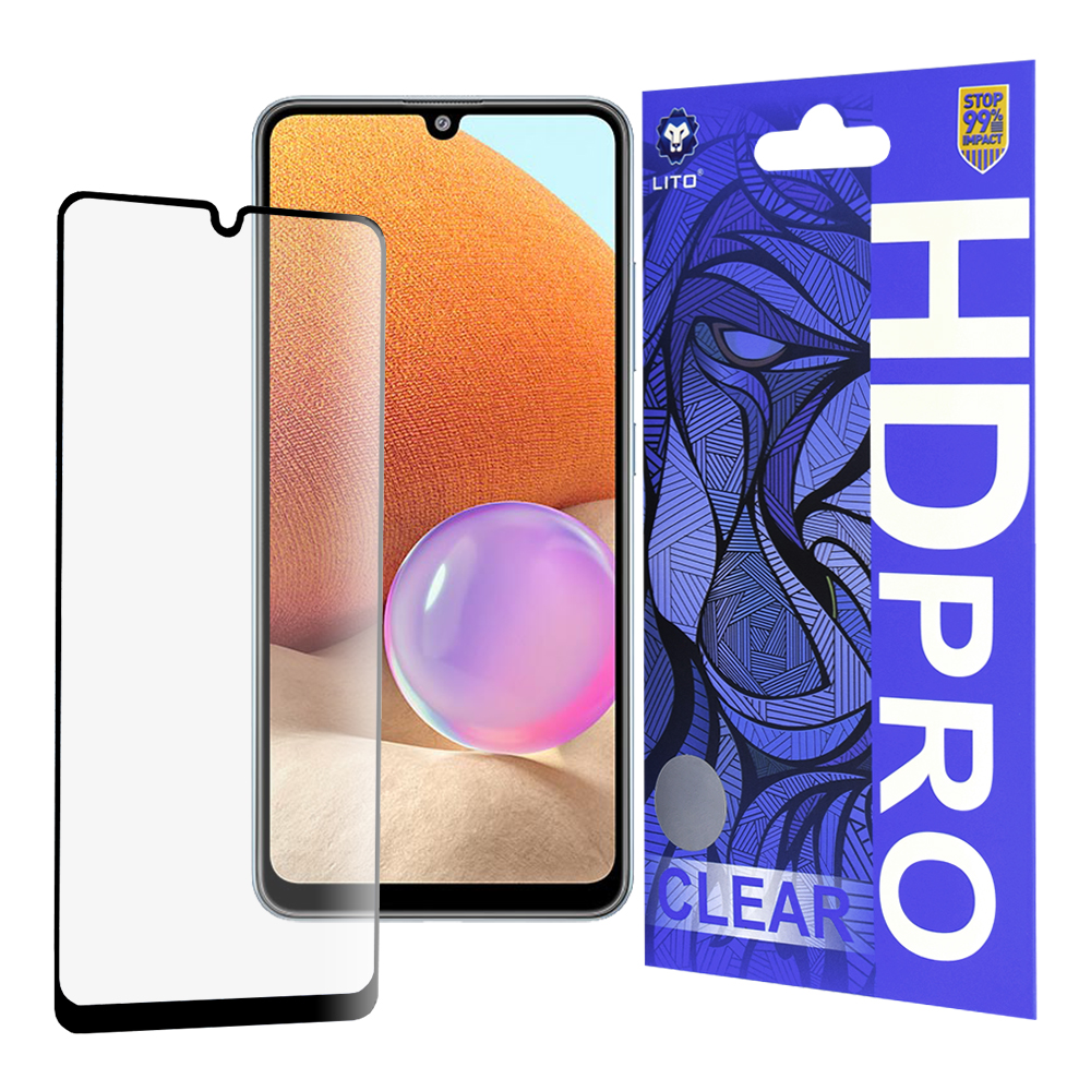 Капак за Samsung Galaxy A32 4G - Lito HD Pro Прозрачен - Черен