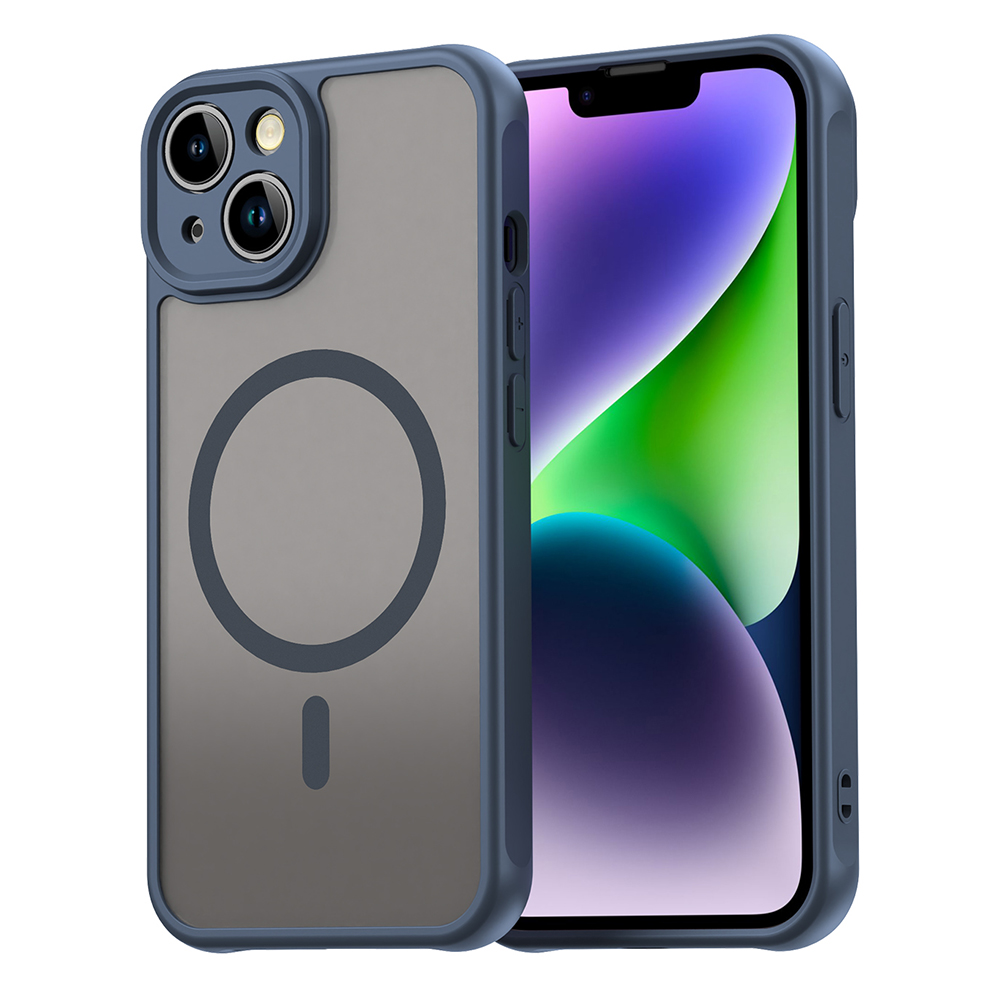 Калъф за iPhone 13 - Techsuit HaloFrost II MagSafe - Тъмносин Син
