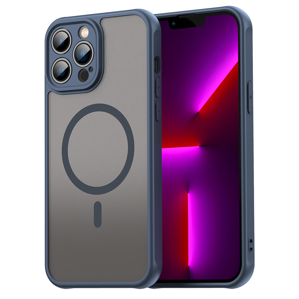 Калъф за iPhone 13 Pro Max - Techsuit HaloFrost II MagSafe - Тъмносин Син