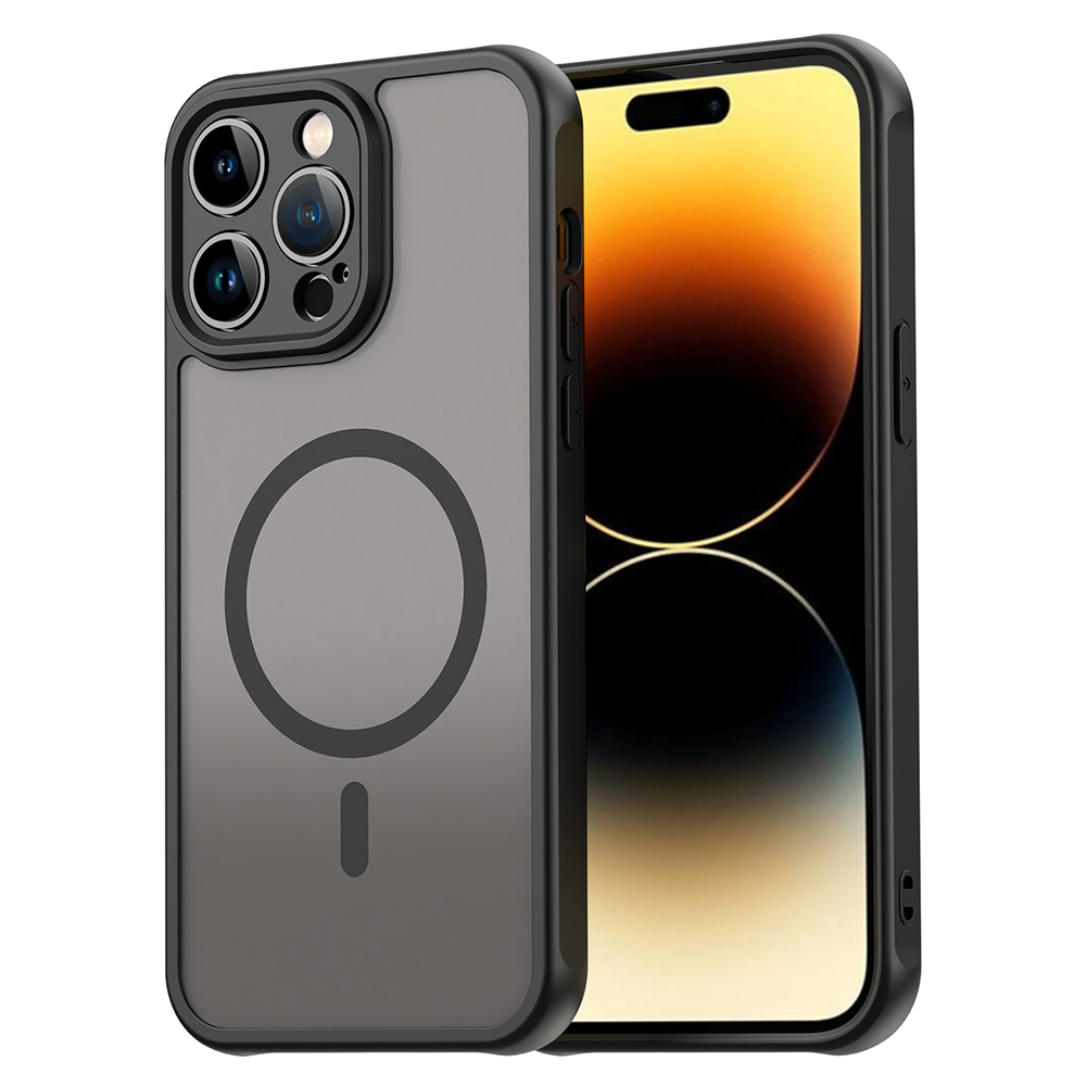 Калъф за iPhone 14 Pro Max - Techsuit HaloFrost II MagSafe - Черен