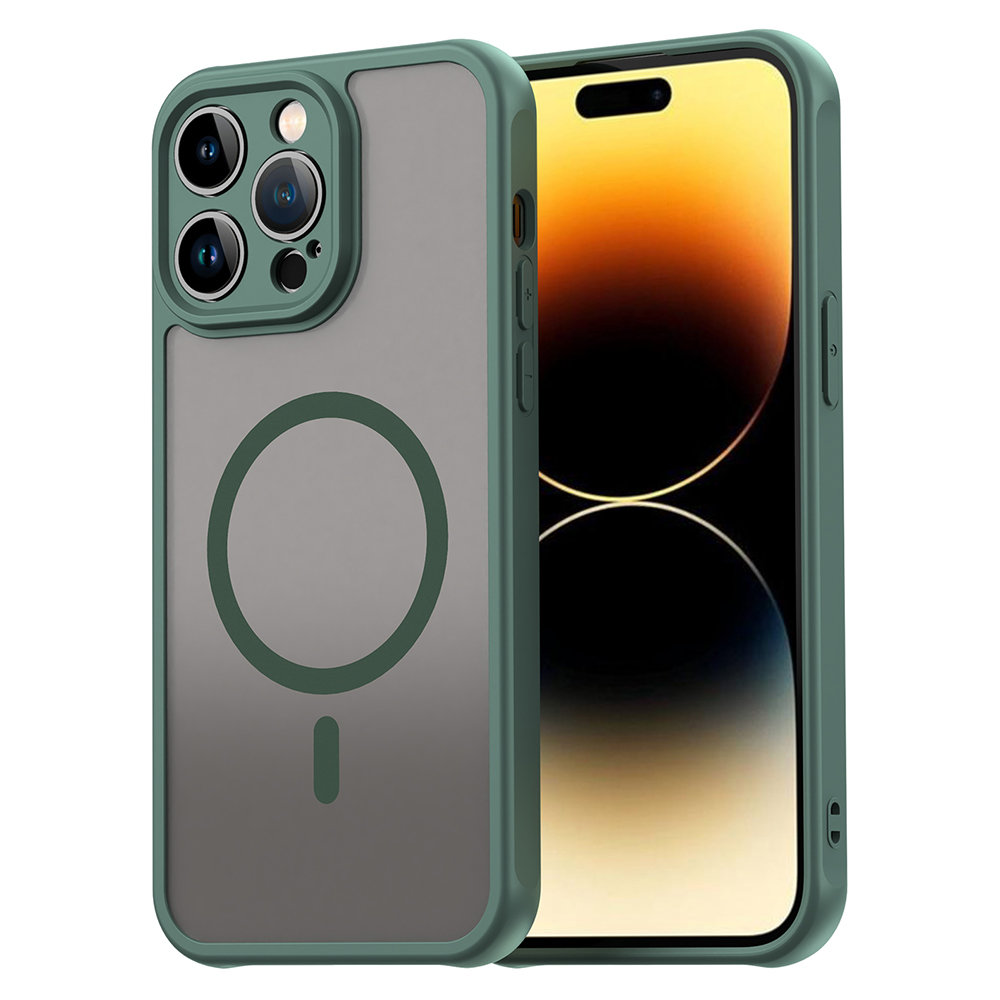 Калъф за iPhone 14 Pro Max - Techsuit HaloFrost II MagSafe - Зелен