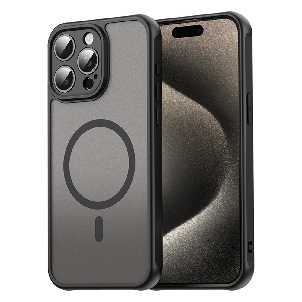 Калъф за iPhone 15 Pro - Techsuit HaloFrost II MagSafe - Черен