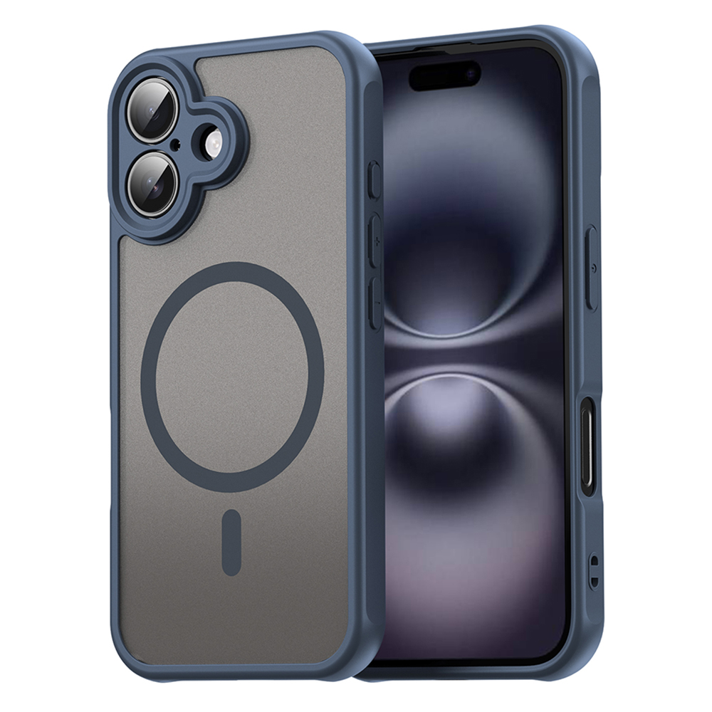 Калъф за iPhone 16 Plus - Techsuit HaloFrost II MagSafe - Тъмносин Син