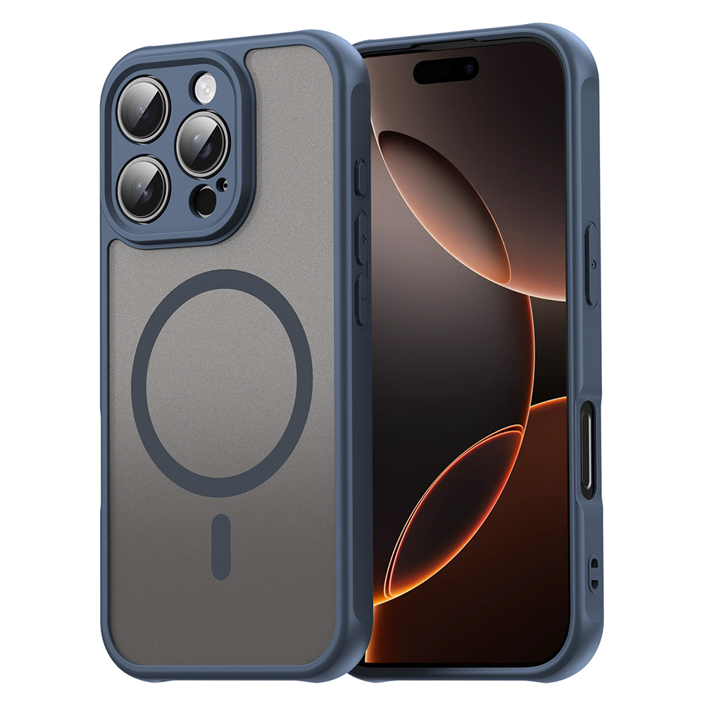 Калъф за iPhone 16 Pro - Techsuit HaloFrost II MagSafe - Тъмносин Син