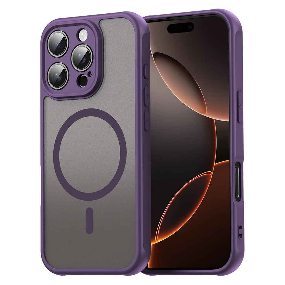 Калъф за iPhone 16 Pro - Techsuit HaloFrost II MagSafe - Лилав