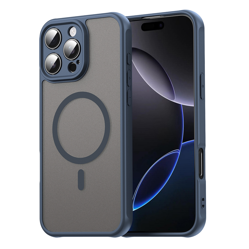 Калъф за iPhone 16 Pro Max - Techsuit HaloFrost II MagSafe - Тъмносин Син