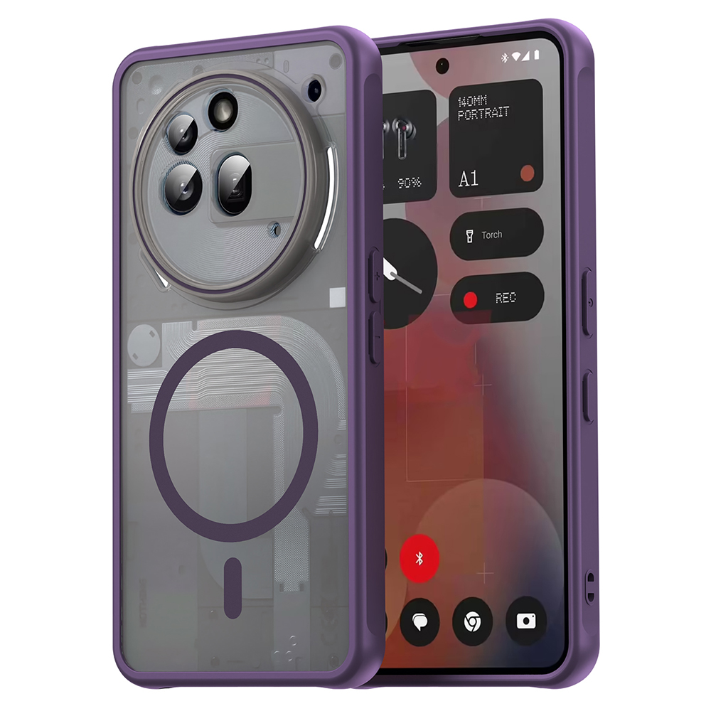 Pouch for Nothing Phone (3a) Pro - Techsuit HaloFrost II MagSafe - Лилав