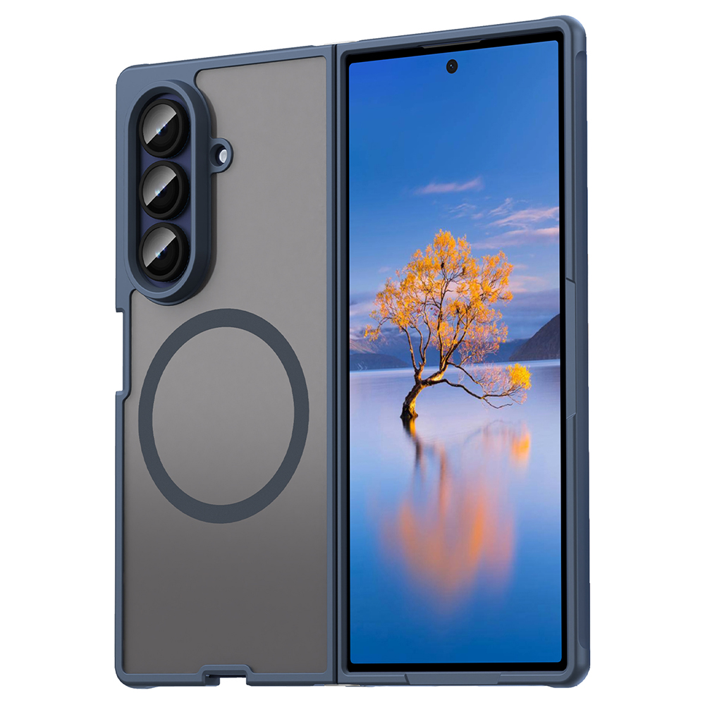 Калъф за Samsung Galaxy Z Fold7 - Techsuit HaloFrost II MagSafe - Тъмносин Син