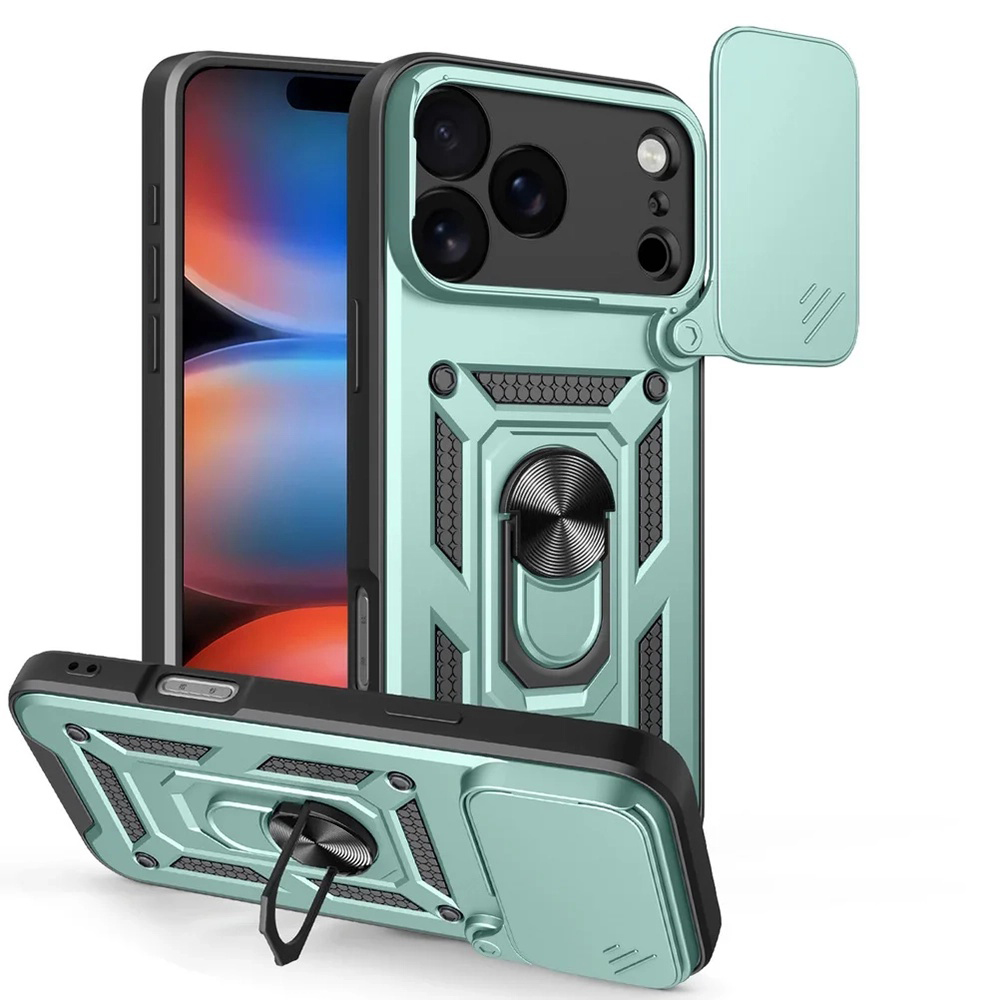 Калъф за iPhone 17 Pro - Techsuit CamShield Series - Зелен