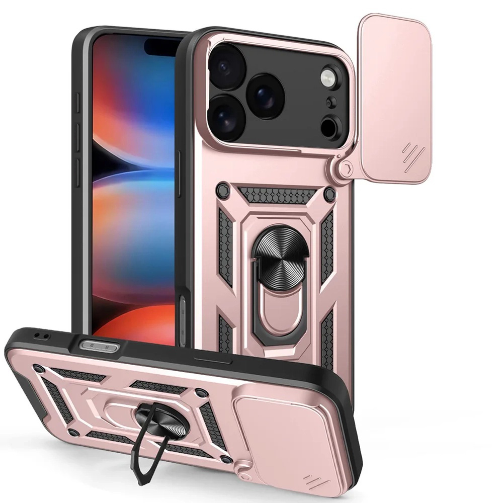 Калъф за iPhone 17 Pro - Techsuit CamShield Series - Розово злато