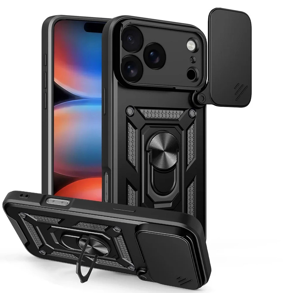 Калъф за iPhone 17 Pro - Techsuit CamShield Series - Черен