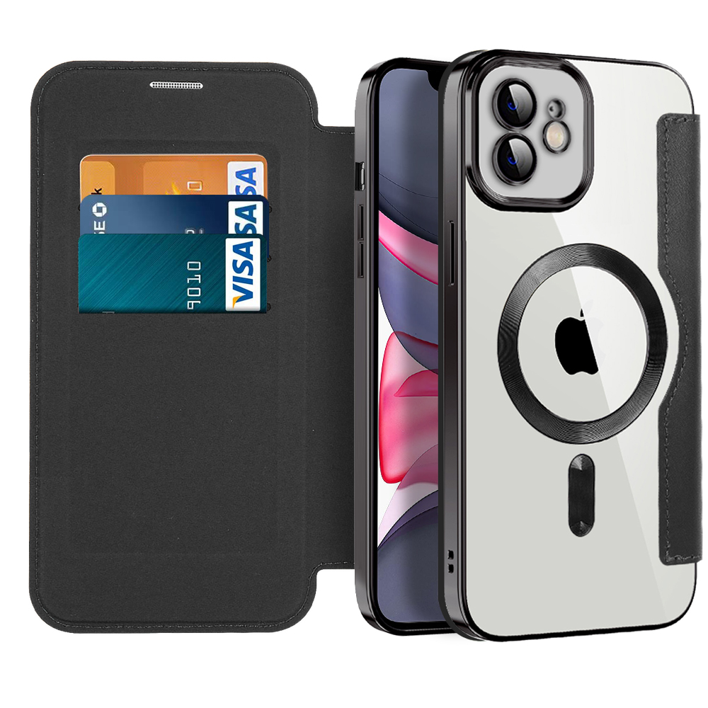 Калъф за iPhone 11 - Techsuit SmartMag Book Case - Черен