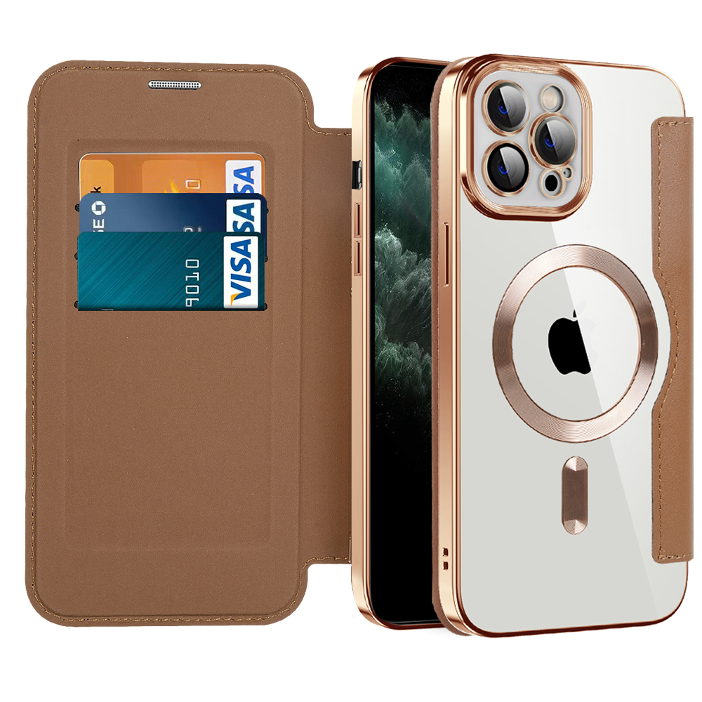 Калъф за iPhone 11 Pro Max - Techsuit SmartMag Book Case - Кафяв