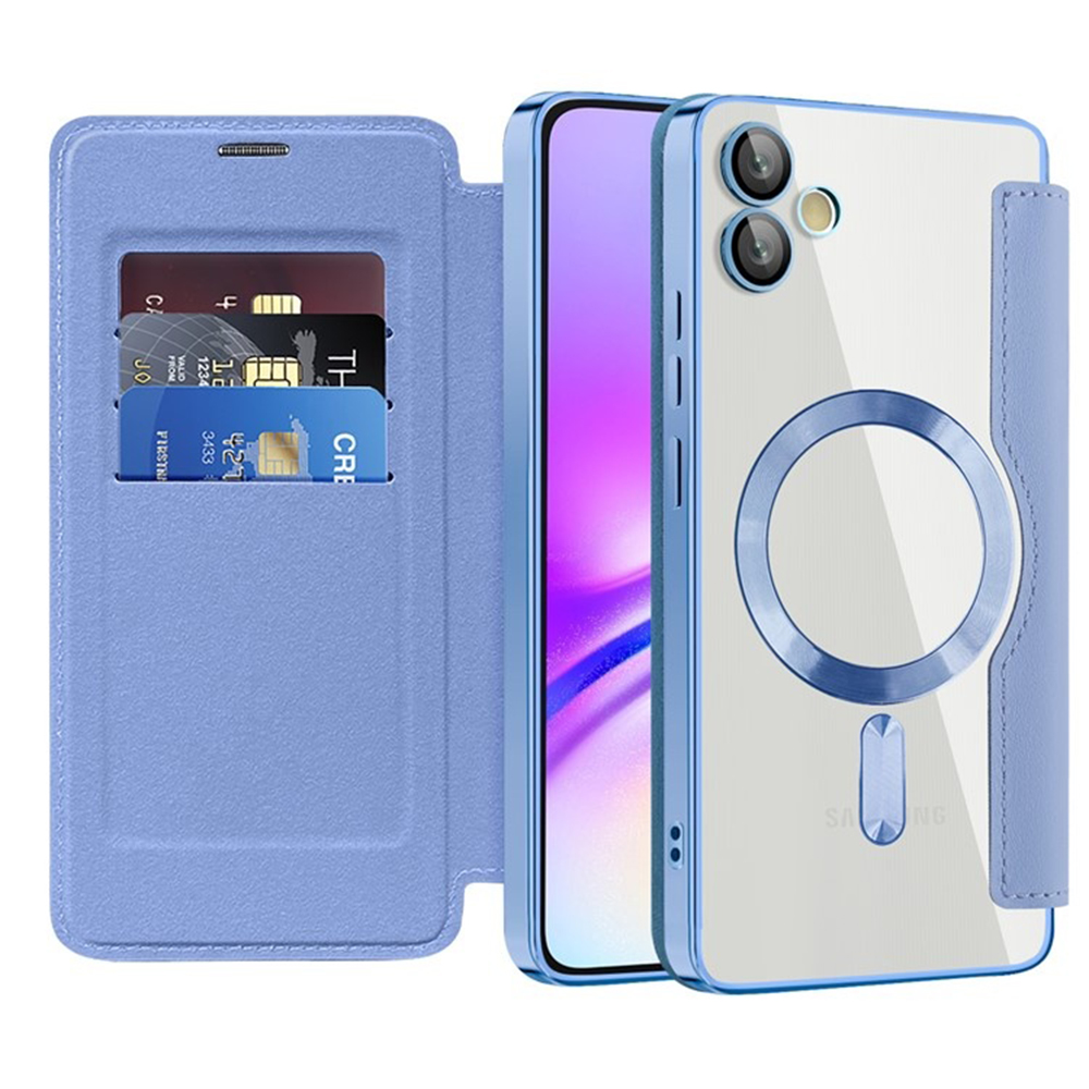 Калъф за Samsung Galaxy A05 - Techsuit SmartMag Book Case - Светлосин