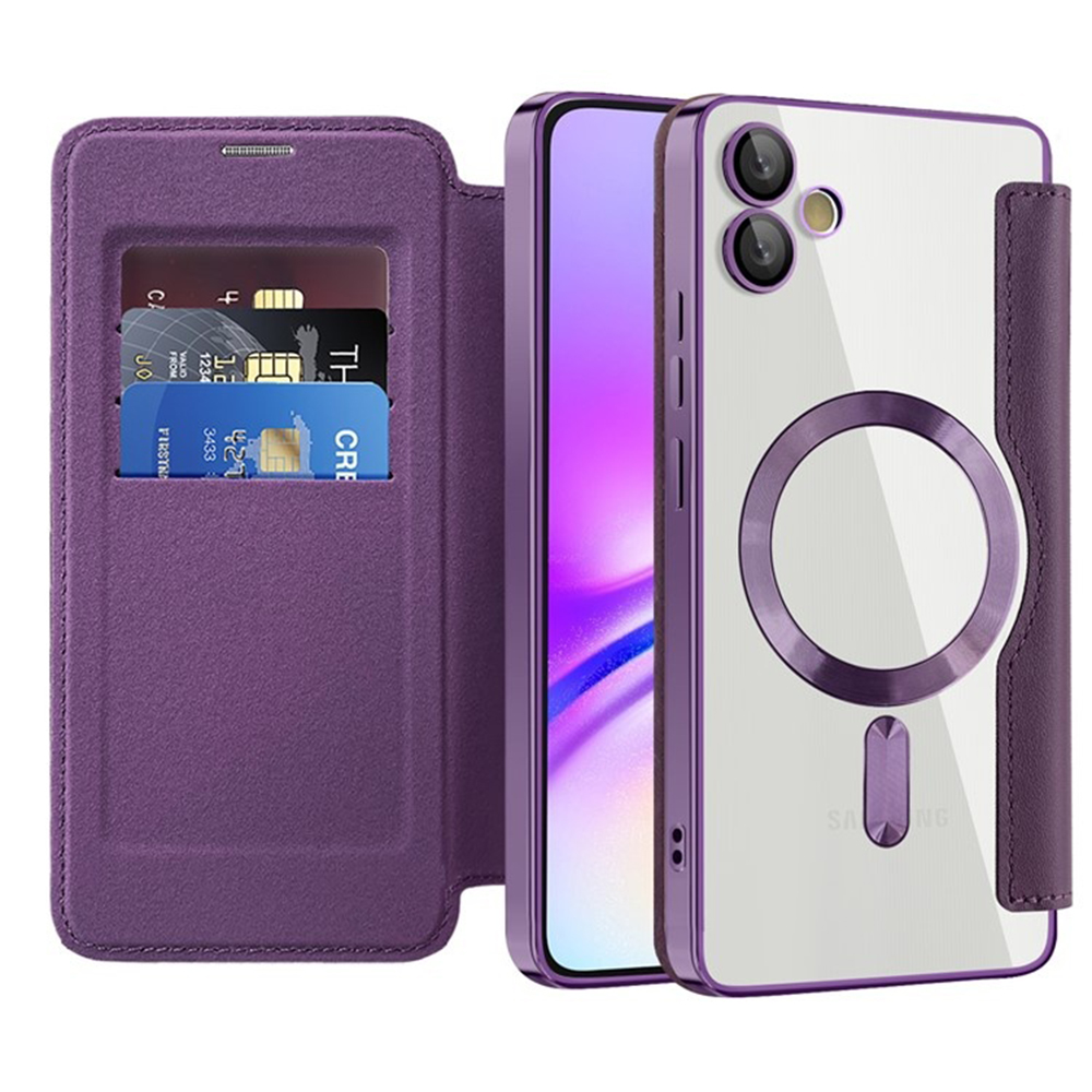 Калъф за Samsung Galaxy A05 - Techsuit SmartMag Book Case - Лилав