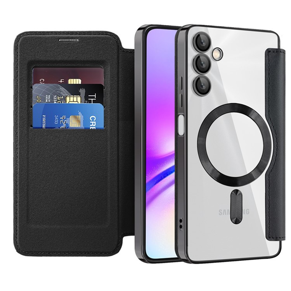 Калъф за Samsung Galaxy A05s - Techsuit SmartMag Book Case - Черен