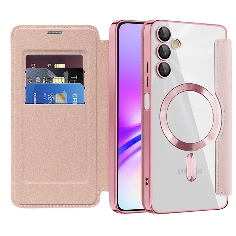 Калъф за Samsung Galaxy A05s - Techsuit SmartMag Book Case - Розов