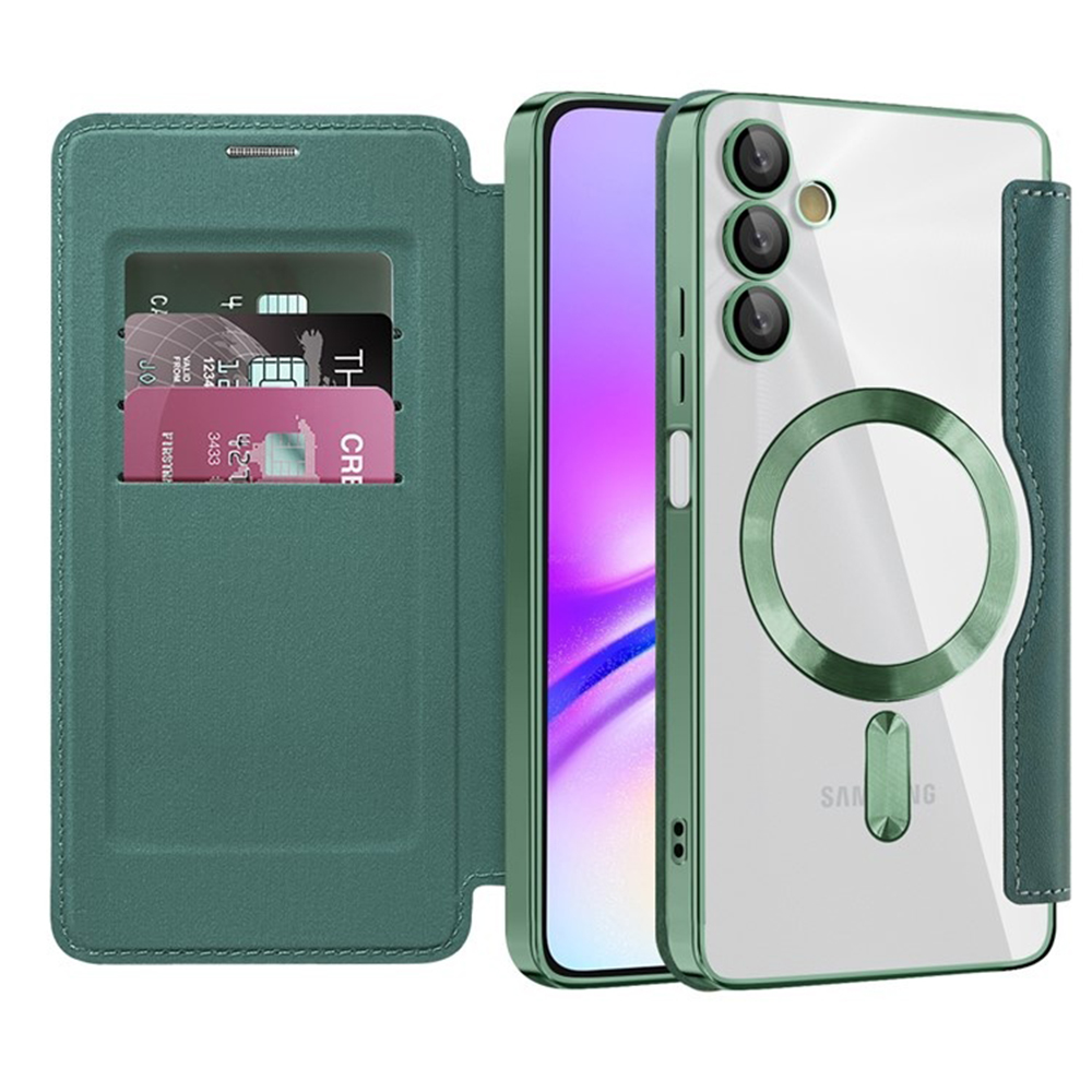 Калъф за Samsung Galaxy A05s - Techsuit SmartMag Book Case - Зелен