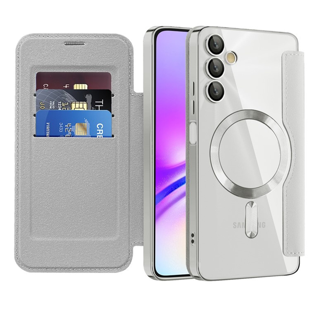 Калъф за Samsung Galaxy A05s - Techsuit SmartMag Book Case - Сив