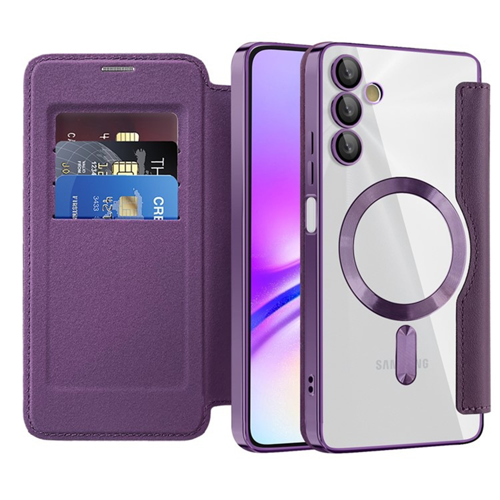 Калъф за Samsung Galaxy A05s - Techsuit SmartMag Book Case - Лилав