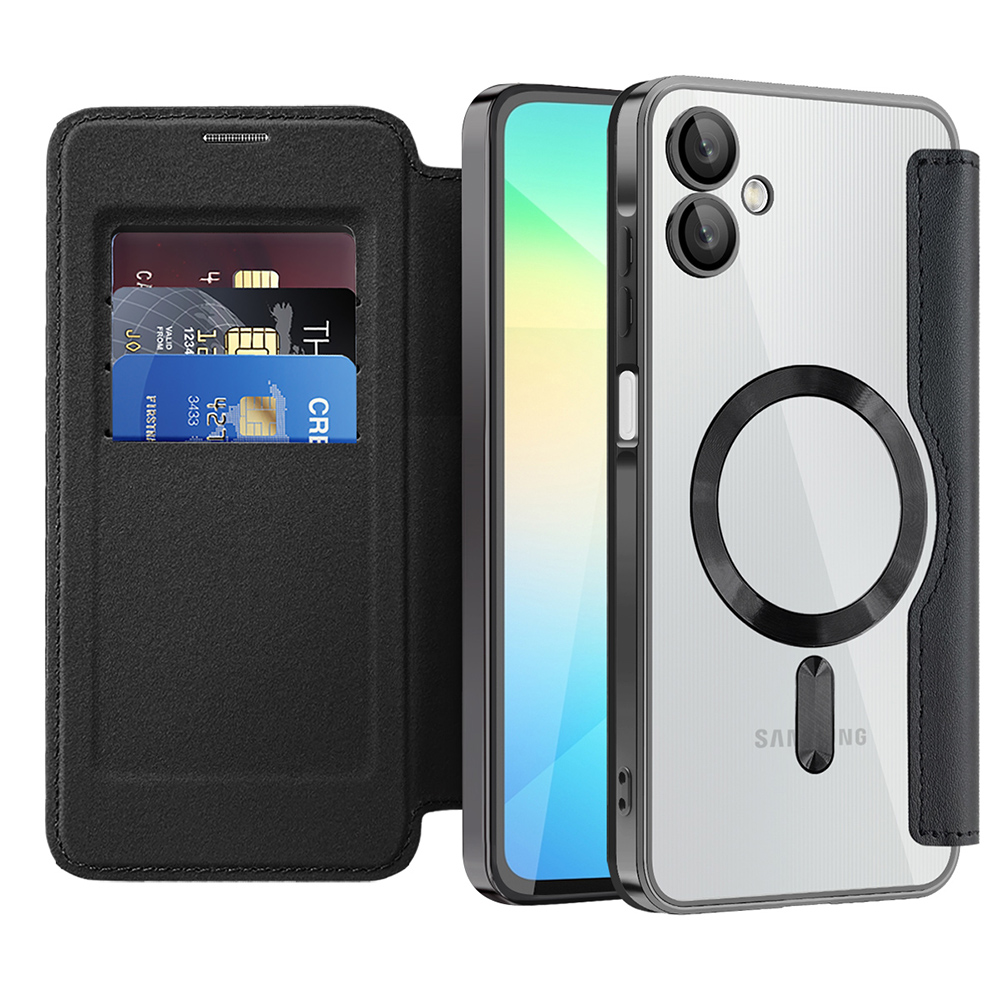 Калъф за Samsung Galaxy A06 4G - Techsuit SmartMag Book Case - Черен