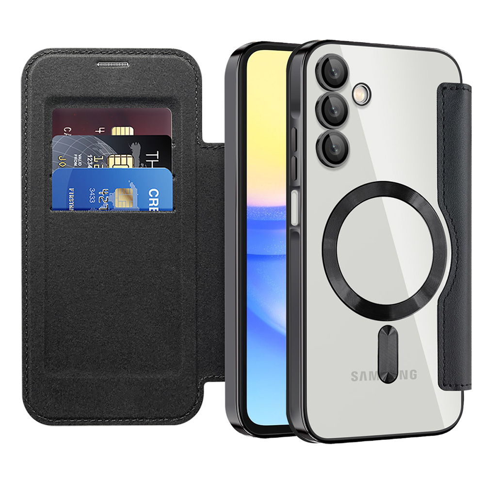 Калъф за Samsung Galaxy A15 4G / A15 5G - Techsuit SmartMag Book Case - Черен