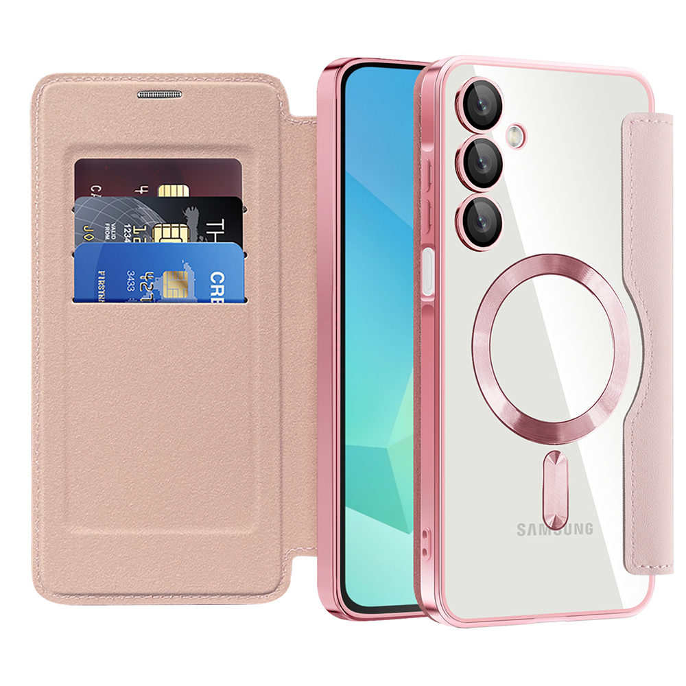 Калъф за Samsung Galaxy A16 4G / A16 5G - Techsuit SmartMag Book Case - Розов