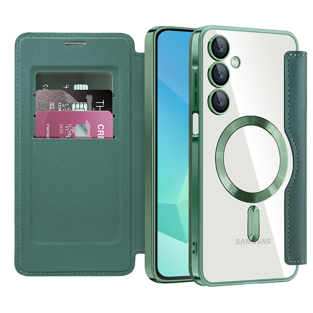 Калъф за Samsung Galaxy A16 4G / A16 5G - Techsuit SmartMag Book Case - Зелен