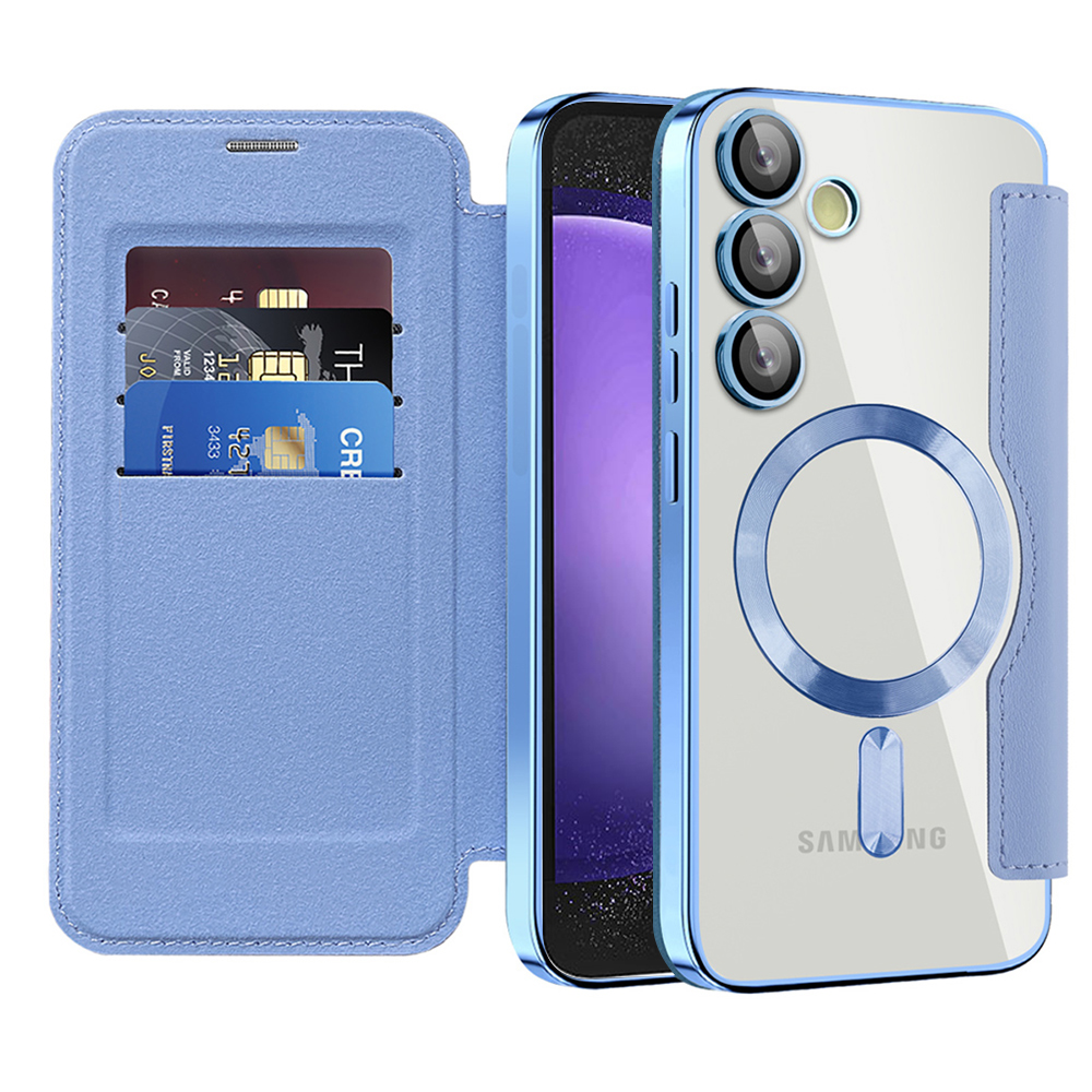 Калъф за Samsung Galaxy S23 FE - Techsuit SmartMag Book Case - Светлосин