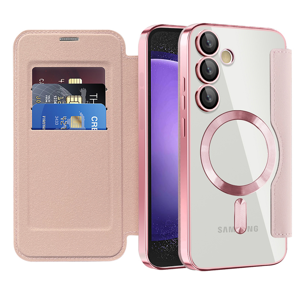 Калъф за Samsung Galaxy S23 FE - Techsuit SmartMag Book Case - Розов