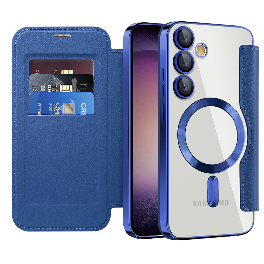 Калъф за Samsung Galaxy S23 - Techsuit SmartMag Book Case - Син