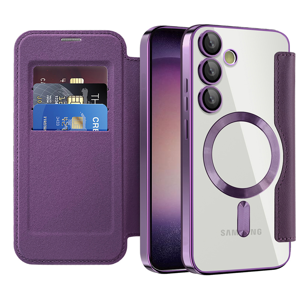 Калъф за Samsung Galaxy S23 - Techsuit SmartMag Book Case - Лилав